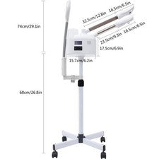 Vaporizador facial caliente/frío UV ozono 5X lámpara de aumento LCD cuidado de la piel salón belleza