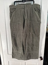 Pantalones de carpintero de pana verde On Trend para hombre talla 42W 31L sin límites nuevos sin etiquetas