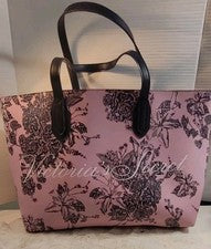 Bolso de Mano Victoria's Secret XL Rosa y Negro Floral Ltd. Edición Shopper