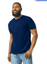 (16) Camisetas Adulto Gilden Estilo Suave Azul Marino 8XL y 8Lg