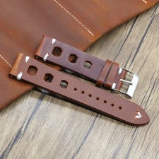 Correa de reloj para hombre hecha a mano de cuero genuino pulsera vintage 18 mm 20 mm 22 mm 24 mm