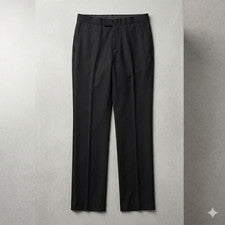 TED BAKER Josh Negro Esmoquin Vestido Pantalones Lana Frente Plano Calce Regular 36 (EU 52)