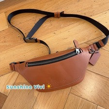 Mini bolso cinturón Coach Warren CBI29 NUEVO CON ETIQUETAS cuero bronceado/bronceado