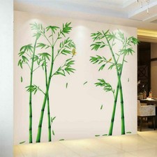 Calcomanías de pared extraíbles verdes de bambú para decoración del hogar hágalo usted mismo árbol calcomanías nuevas
