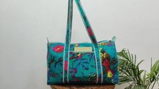 Nuevas bolsas de lona acolchadas para pájaros verde azulado indio bolsas para mujer bolsas de viaje EE. UU.