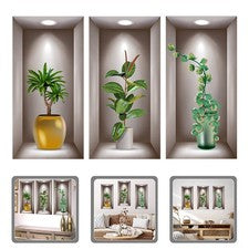 3 piezas calcomanías de pared calcomanías decoración del hogar pegatinas fondo decorativas