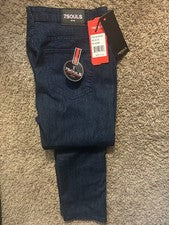 7SOULS New York - Jeans de moda ajustados para hombre, talla: 40/32, color: azul