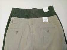 Nuevo con etiquetas Conjunto de 2 Pantalones Chinos Eddie Bauer Caqui Talla 32 X 30 Verde/Caqui Pantalones Urbanos