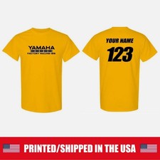CAMISETA MOTOCROSS CARRERAS PERSONALIZADA RETRO ESTILO YAMAHA TU NOMBRE Y NÚMERO MX SX