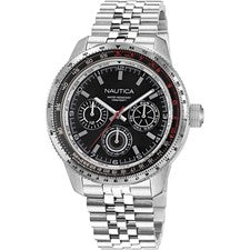 Orologio Uomo NAUTICA PIER 39 NAPP39S26 Multifunzione Acciaio Nero Sub 100mt
