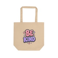 Bolso de Mano Be Kind Eco Mensaje Positivo Reutilizable Unisex Hecho en EE. UU.