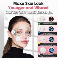 Masajeador Ems terapia cuidado ocular luz roja LED con parche de gel para arrugas debajo de los ojos