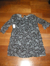 Nuevo Vestido Mujer Terra Sky OX (14W) Negro con Diseño Gris 100% Rayón (82)