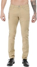 Pantalones de mezclilla ajustados ajustados elásticos cómodos de moda para hombre, talla 36 W