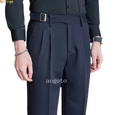 Nuevo Traje Pantalones Para Hombre Blanco Negro Pantalones Hombre Moda Slim Hombre Pantalón