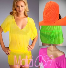 Vestido Playero Mujer Minivestido Caftán Capucha Pareo Moda Mar Verano Playa