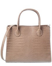 Bolso de mano italiano de cuero con asa superior para mujer