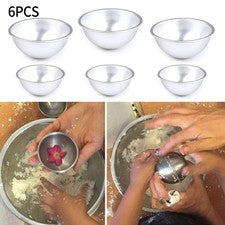 Accesorios de cocina sartén de chocolate plata 6 piezas aleación de aluminio antiadherente