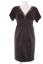 Adrianna Papell Vestidos Globo Rojo Mora Talla 34