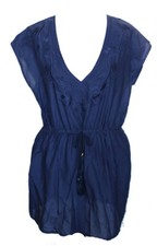 S3 MAUI WOWIE VESTIDO MANGA CORTA VESTIDO DE VERANO AZUL MARINO talla M 38 NUEVO