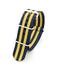 Correa de reloj de nailon OTAN modelo Camp amarillo-azul 20 mm correa OTAN