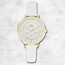 Girl Only Go Reloj de Pulsera Mujer Cuarzo de Cuero Blanco