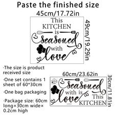 Pegatina de pared de cocina decoración del hogar estilo moderno patrones minimalistas