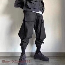 Pantalones Harén Sueltos Góticos Punk Para Hombres Motociclista Pantalones Ajustados Informales Pantalones Moda