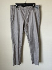 Pantalones de vestir Nordstrom para hombre marrón frente plano tiro medio calce atlético s 36x32