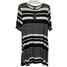 Vestido para mujer Robert Louis a rayas negro y gris talla M