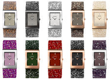 Reloj Seksy by Sekonda Rocks Damas Conjunto Piedra Correa Cuero