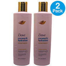 Acondicionador de coco e hidratación Dove cuidado de proteínas biológicas + aceite de coco paquete de 2 12 oz