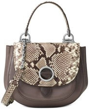 Nuevo Bolso Mensajero Michael Kors Para Mujer Isadore Pitón Repujado Ceniza