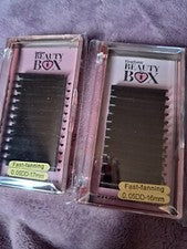 Caja de belleza Heathers pestañas de lujo abanico rápido 0,05 DD-17 mm 0,05 DD-16 mm SELLADA