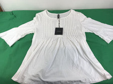 Just Fashion Now Mujer Jersey Blusa XL Blanco Busto 37"