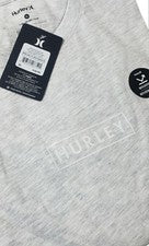 Camiseta Hurley XL para hombre reflectante logotipo en caja gris jaspeado claro XL
