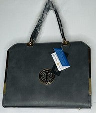 DASEIN BOLSO DE MANO GRANDE PARA MUJER MONEDERO CUERO VEGANO GRIS