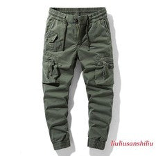 Para hombres Moda Carga Informal Elástico Chándal Calce Ajustado Entrenamiento Mono Pantalones