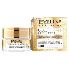 Eveline Gold Lift Expert Crema Facial 60+ Cuidado Antiarrugas y Reafirmante 50ml