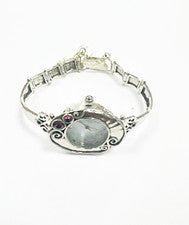 Reloj Pulsera Aviv Plata con Granates