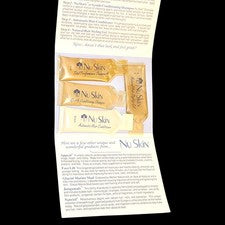 Kit de muestra de cuidado del cabello Nu Skin 1992 vintage nuevo de stock raro champú acondicionador gel