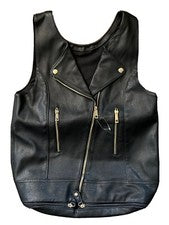 Bolso de mano de cuero estilo chaqueta de motocicleta para mujer nuevo sin etiquetas