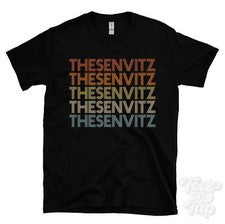 CAMISETA THESENVITZ ESTILO RETRO REPETIDO Hombre y Mujer Novedad Genial Nombre Regalo