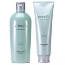 Champú LebeL Proedit care works Soft Fit 300 ml y tratamiento 250 ml conjunto de Japón