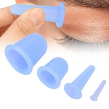 (Azul) 4 piezas Masajeador Facial al Vacío Ventosas Taza Lifting Facial Cuidado Reafirmante The TU