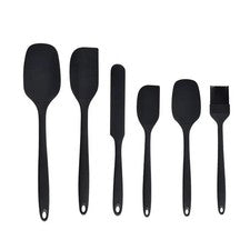 Juego de espátulas de silicona 6 piezas utensilios de cocina de goma antiadherentes de alta resistencia al calor