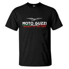 2023 Moda Hombres Camiseta Informal Nueva Limitada Moto Guzzi Carreras Deporte Logo Talla Grande