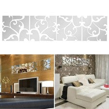 8 calcomanías adhesivas para espejo azulejos de sala hágalo usted mismo decoración sala de estar