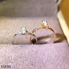 Damen Ring Vier-klaue Goldschmuck mode OL minimalistischen stil zirkon weiblich