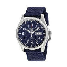Seiko 5 SNZG11K1 Orologio Sport Quadrante Blu nailon m 100M Automatico Uomo